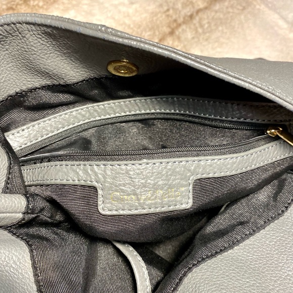 Cuore & Pelle Genuine Pebble Leather Hand Bag  Shoulder Purse - Picture 14 of 17